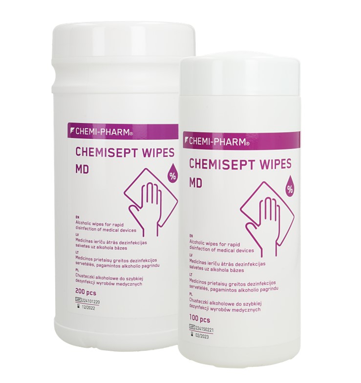 CHEMISEPT WIPES MD salvetes virsmu un aprīkojuma dezinfekcijai
